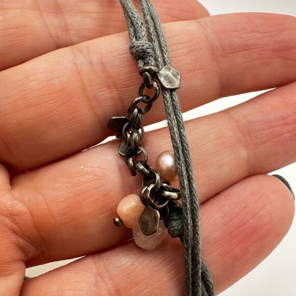 Silpada Designs Necklace N2190. Quartz, Pink Soapstone, Pearl. 24" long - Picture 3 of 8